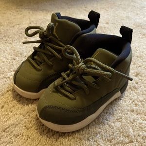 Toddler Jordan’s in army green